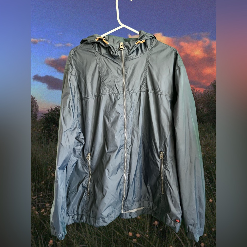 Levi's Men's Hooded Windbreaker Jacket - Slate Blue